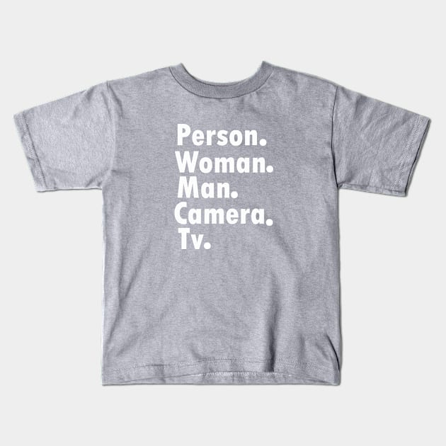 person woman man camera Kids T-Shirt by MariaB